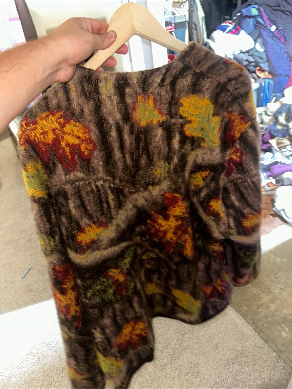 NWOT RARE Deadstocked Market Mountaineering Camo Deep Pile Cardigan - Picture 2 of 4
